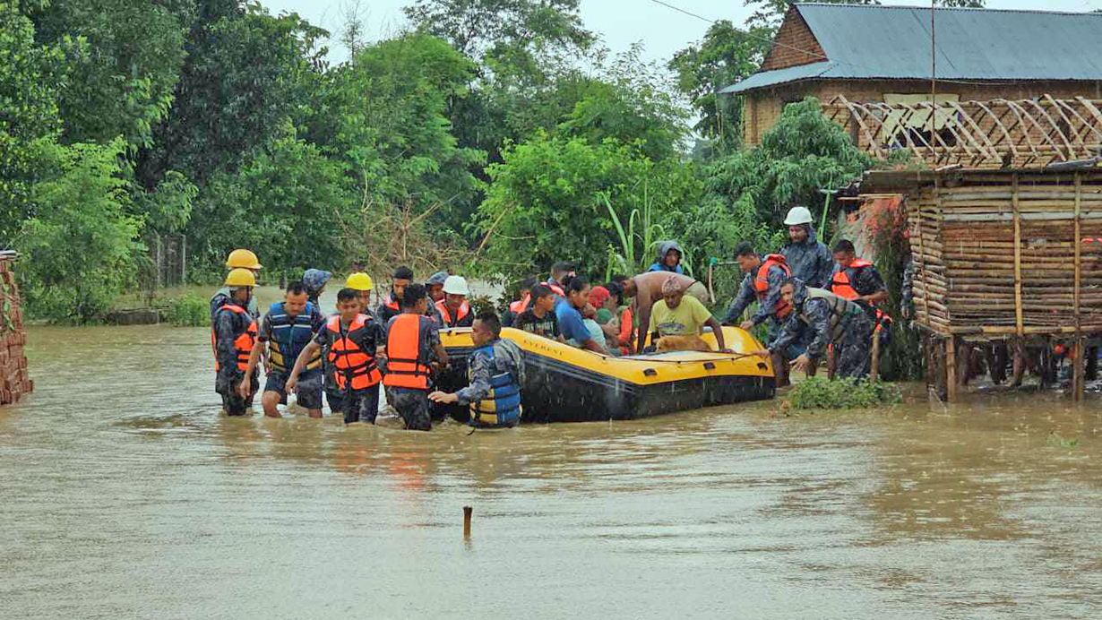 लगातारको वर्षाले देशका विभिन्न स्थान डुबानमा